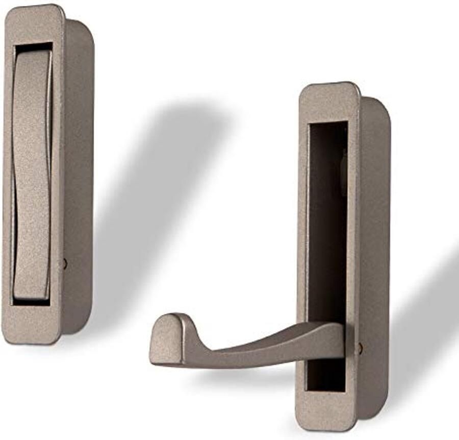 Set van 2 ZILLY opvouwbare haken moderne kapstokhaken kledingrek opvouwbare kledinghaken voor inbouw kapstokhaken met één haak 80 x 20 roestvrijstalen afwerking gefreesde haken van SO-TECH