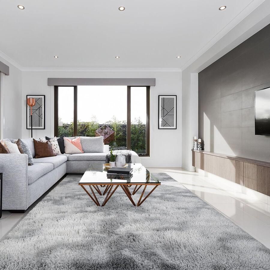 SOANNY hoogpolig vloerkleed voor de woonkamer wasbaar antislip en pluizig tie-dye langpolig shaggy vloerkleed voor de slaapkamer en kinderkamer nachtkastje 180 x 270 cm lichtgrijs