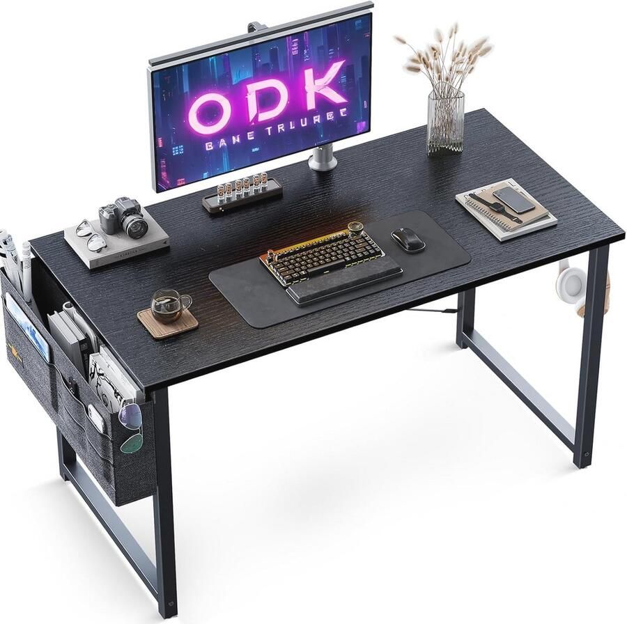 Soepele Laptoptafel voor Thuis en Kantoor Compacte Werktafel met Opbergtas Stabiel en Eenvoudig te Monteren (100 x 48 x 74 cm)