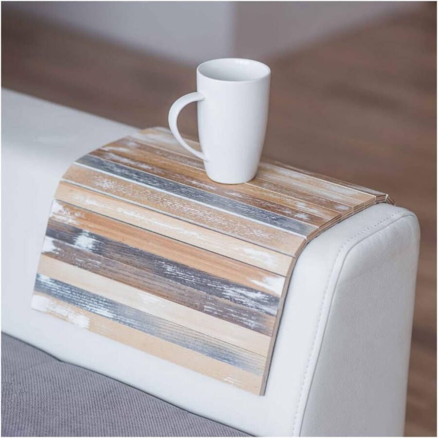 Sofa arm lade tafel bank nachtkastje hout onderzetter koffiekopje opvouwbare beschermer mat tv stoel armleuning caddy eindtafels trays (vintage)