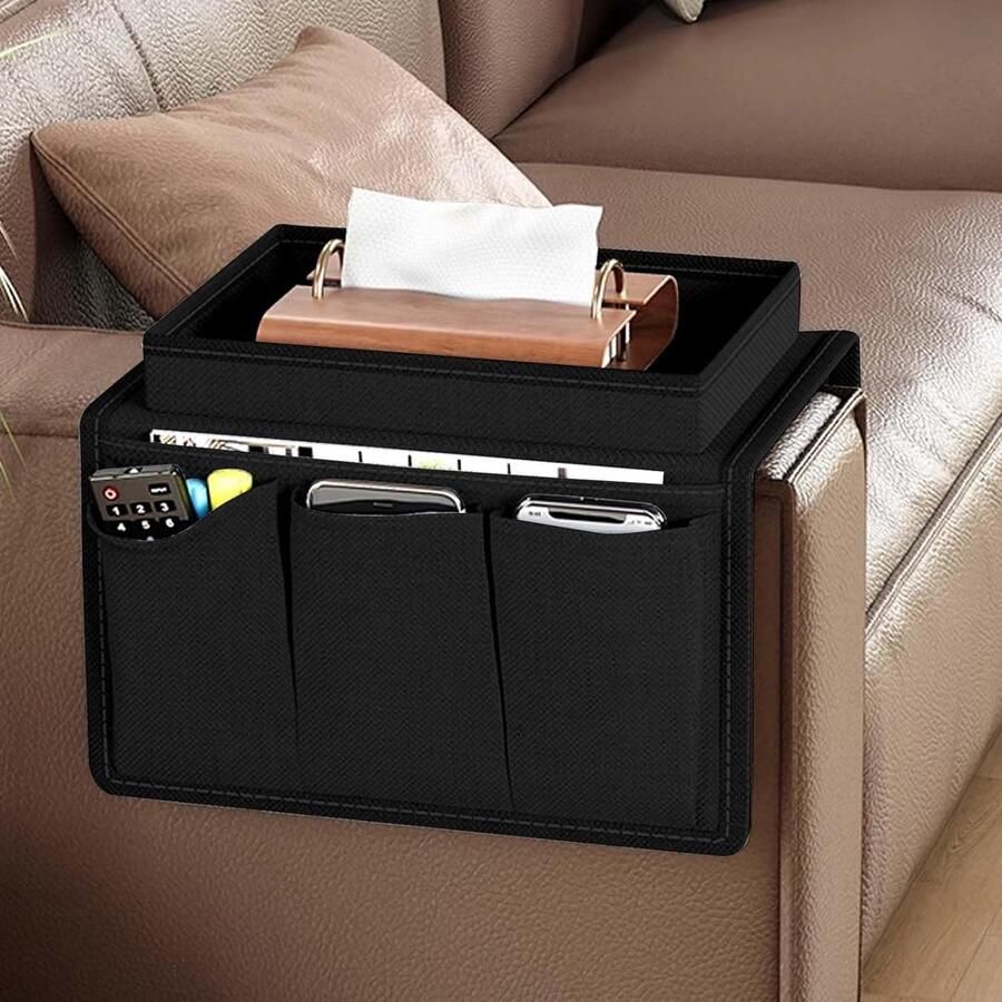 Sofa Armleuning Organisator Bank Tas Bank Dienblad Opslag Oxford Bank Fauteuil Stoel Hangende Opbergtas Opvouwbare Bank Butler met Lade voor Boek Tijdschrift Mobiele Telefoon Afstandsbediening