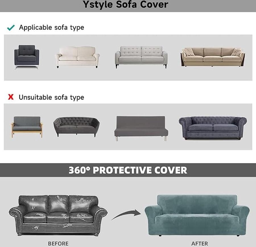 Sofa cover Bankhoes waterdichte bankhoes waterbestendige stoel loveseat meubelhoes beschermer 2
