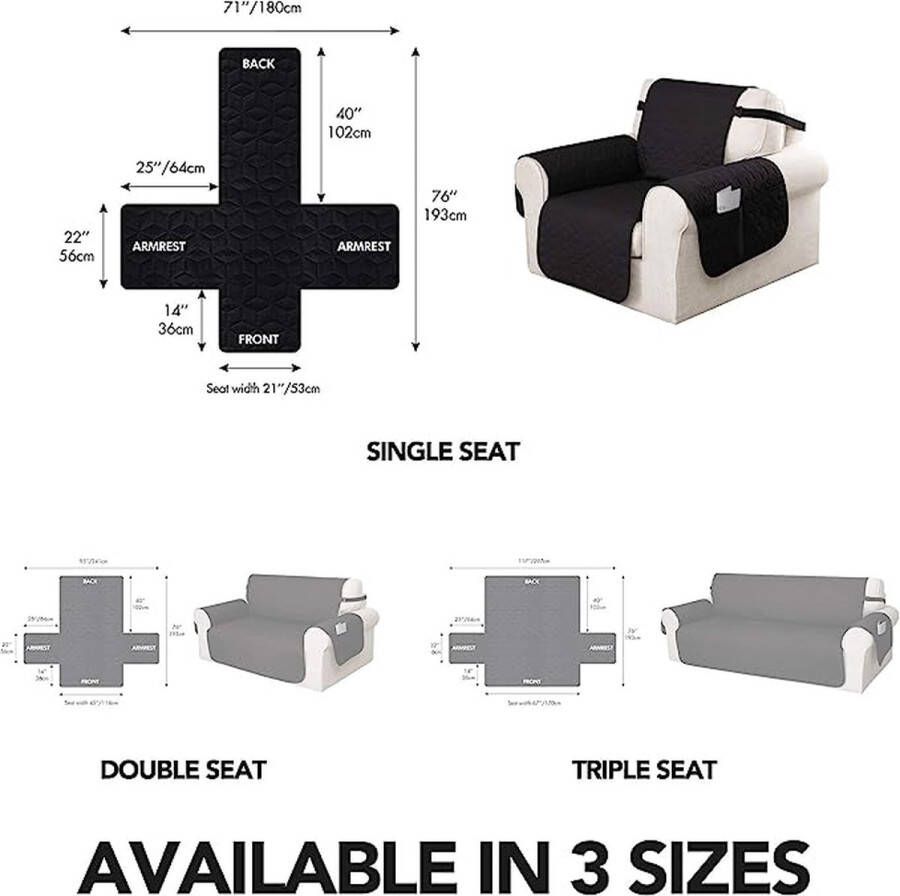 Deconovo sofa cover sofahoes cover voor bank bankovertrek bankhoes - Foto 7