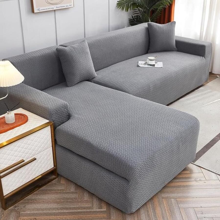 Sofa Hoes Hoekbank L Vorm Jacquard Stretch Sofa Hoes Universele Bankhoes voor 1 2 3 4 Zitsbank (L Vorm Hoekbank Vereist Twee)