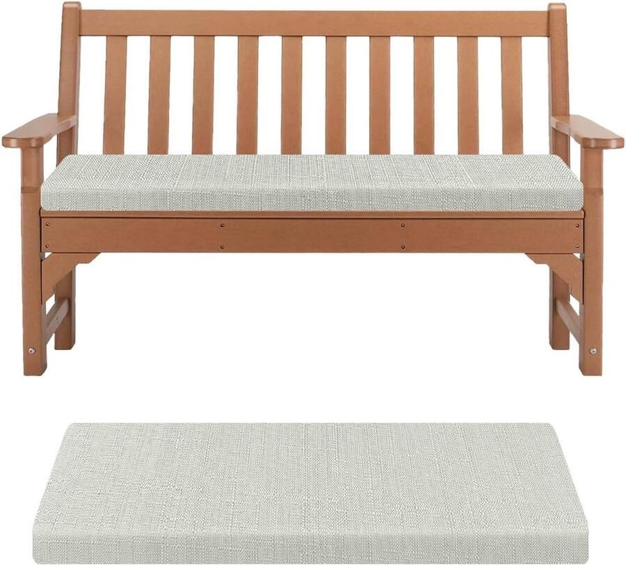 Sofa Seat Cushion With Detachable Wear-resistant Chair Cushion For Swings Window Sill Dining Bench Garden Bench (100X40X5CM Beige)