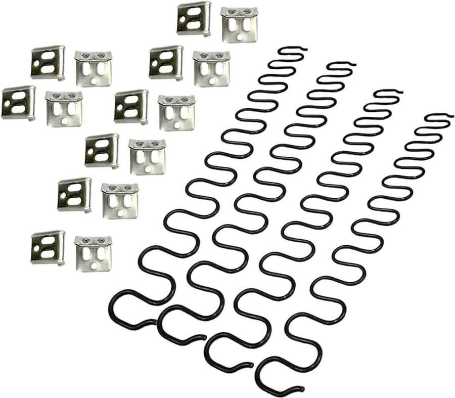 Sofa Springs Reparatieset 4 PCS 20 Inch Spring met 16 PCS S Clips Sofa Spring Reparatieset voor Meubels Interieurdecoratie Automobiel Toepassingen