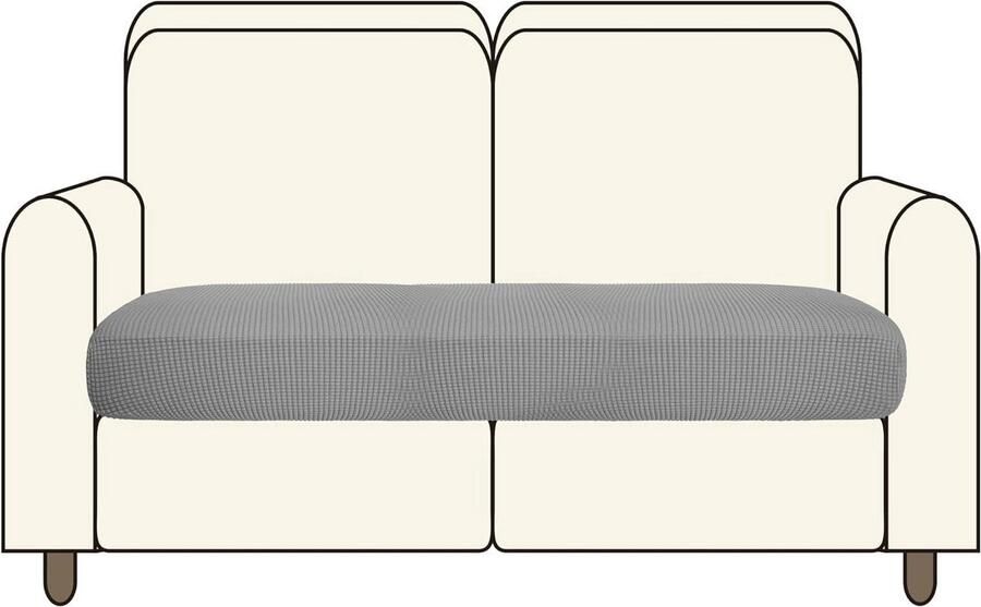 Sofa Zitkussen Hoezen Meubelbescherming 1 stuk Lichtgrijs Jacquard 114 x 55 x 20 cm