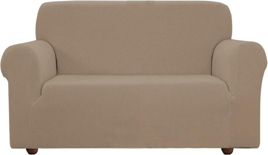 Grote 3-zits bankovertrek wafeldeken 180 x 300 cm veelzijdige woondeken met kwastjes lichtgrijs - Foto 2