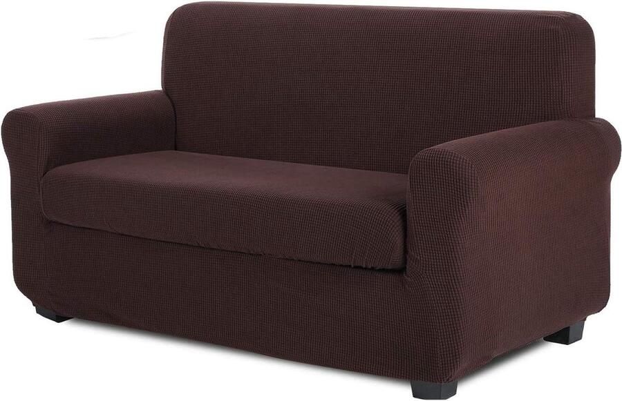 Sofahoezen voor 2-zits banken Meubelbeschermer Chocolade Jacquard