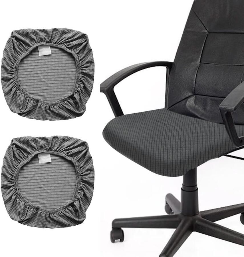 Soft Chair Covers 2 Pcs Stretch Jacquard Zitkussen Bureau Stoelbedekking voor Kantoor en Bruiloft