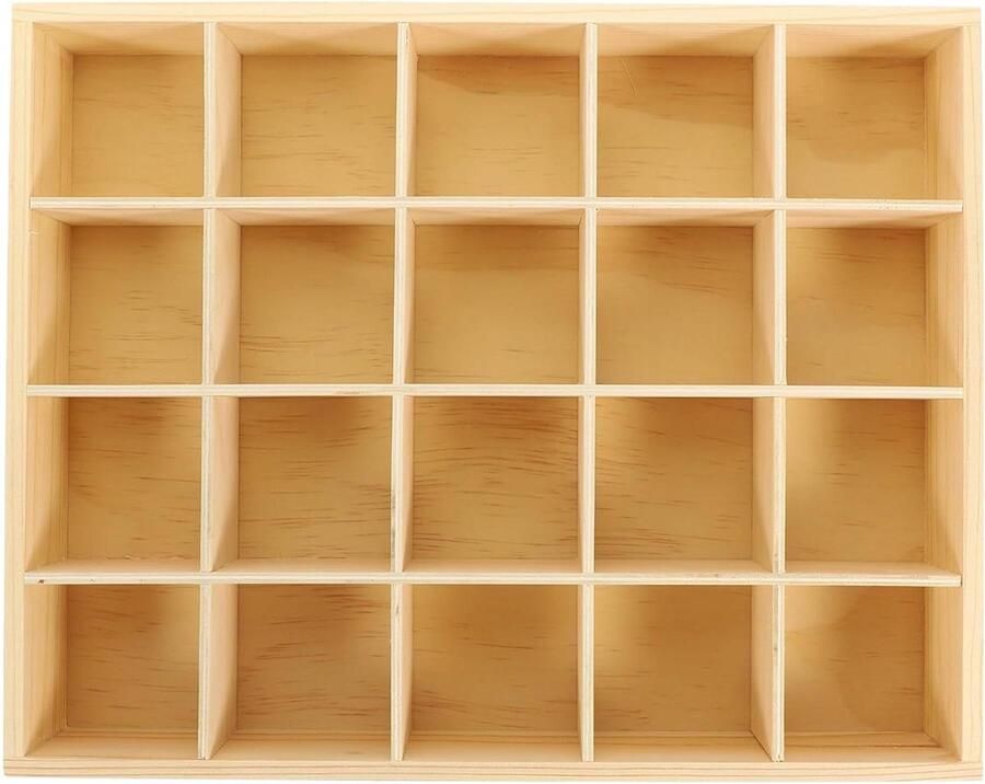 1 Verpakking Sok-Lade-Organizer Ondergoed Lade-Organizer Broek-Organizer 20 Cellen Ladeverdelers Opbergdozen Houten Opbergdoos voor Kleding Sokken