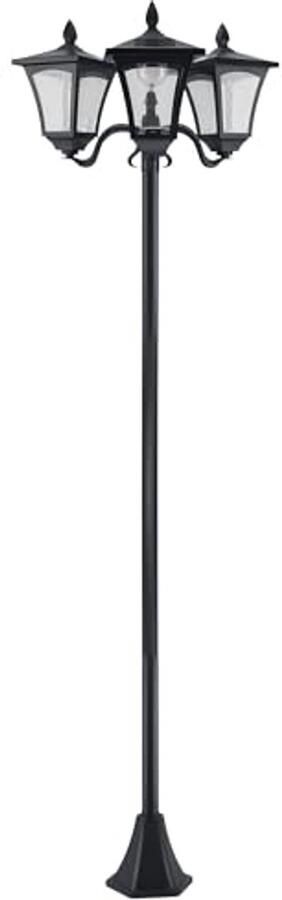 Solar tuinlantaarn met 3 lampen en dimbare LED verlichting