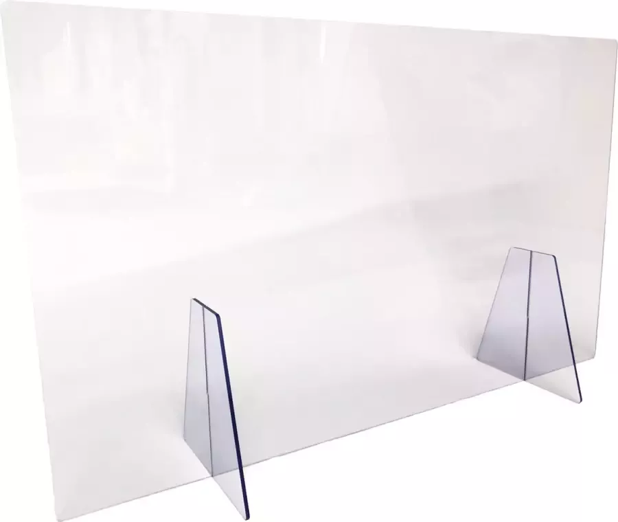 Solide luxe licht getint plexiglas preventie scherm 80 x 60 cm dikte 5 mm!