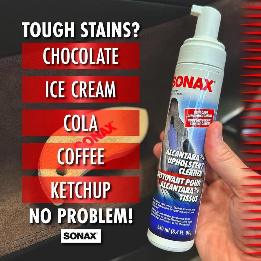 SONAX XTREME upholstery and Alcantara cleaner propellant free 250 ml cleans textiles interior thoroughly gently meubelreiniger