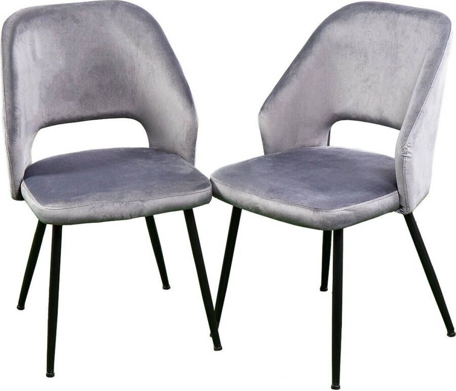 SONGMICS Eetkamerstoelen set van 2 keukenstoelen gestoffeerde stoelen met metalen poten woonkamerstoelen loungestoelen fluwelen hoes zachte zitting en rugleuning groen LDC81GN