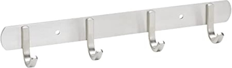 Sotech Kapstok met 4 haken SAMU Geborsteld roestvrij staal 300 mm Haak Haakstang