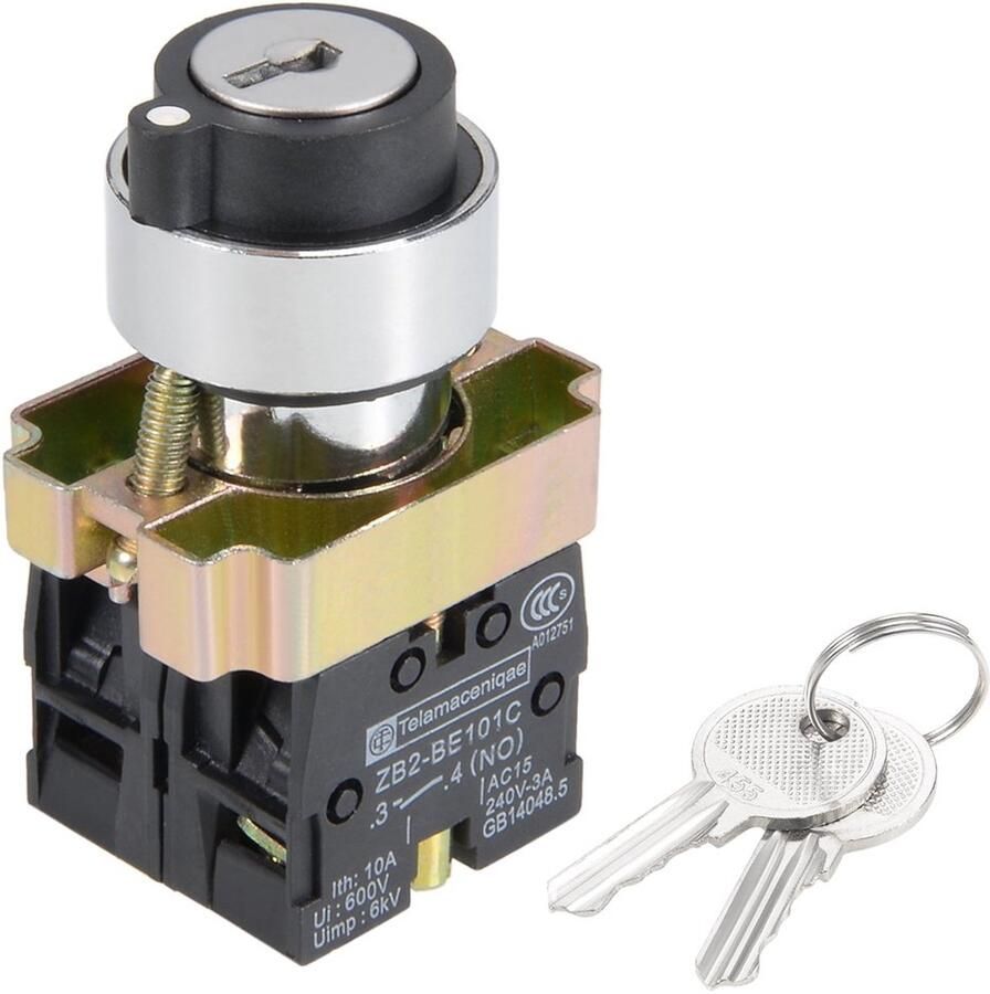 Sourcing map 22 mm 3 posities toetsenblokkering W-knop DPST-knop