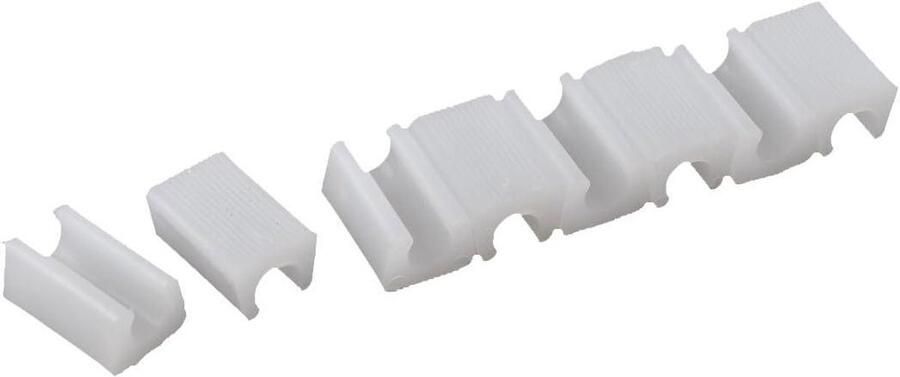 Sourcingmap Antislip Stoel Been Tip Beschermers 12 mm Dia Rechthoekig Set van 8 Wit Meubilair Accessoires Vloerbescherming