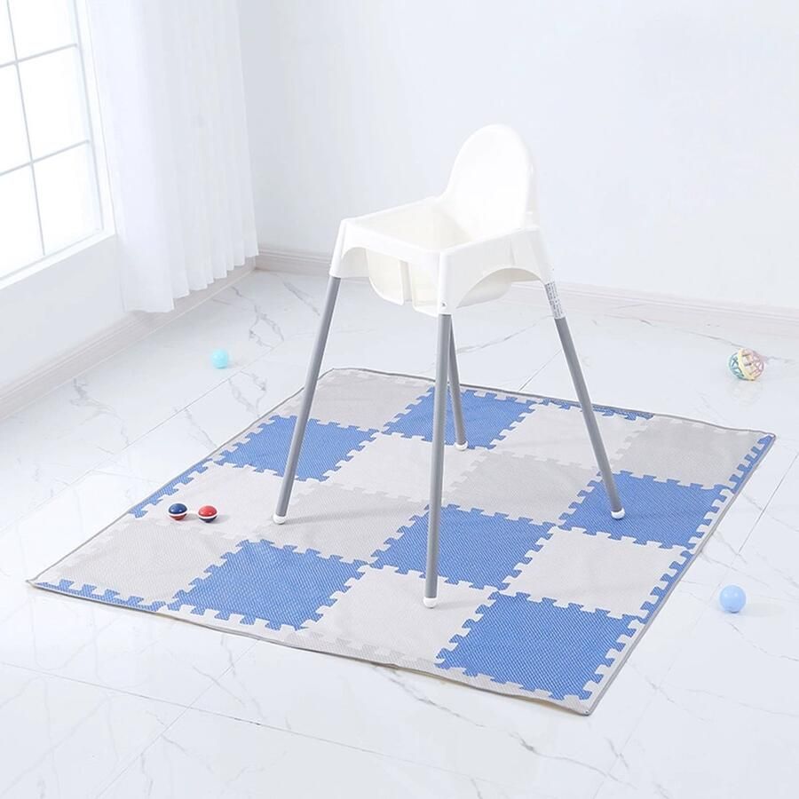 Spatmat voor onder de kinderstoel kunst knutselen waterdichte en antislip spatmat vloerbeschermer wasbare kinderstoel vloermat 51 inch herbruikbare rommelmat en babyvoedingstafelkleed Vierkant weerbord 130*130cm - Foto 5