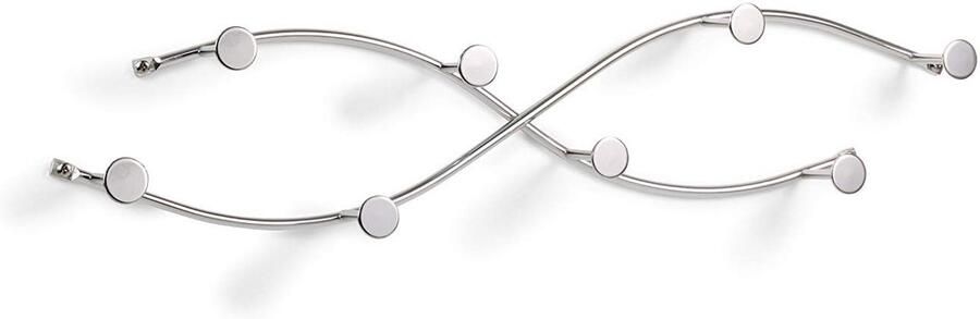 Spectrum Diversified Sweep Wandmontage 8 Haken Dubbele Toegang Kast Badkamer en Keuken Woondecoratie Hoeden- en Garderoberek voor Organisatie Chroom