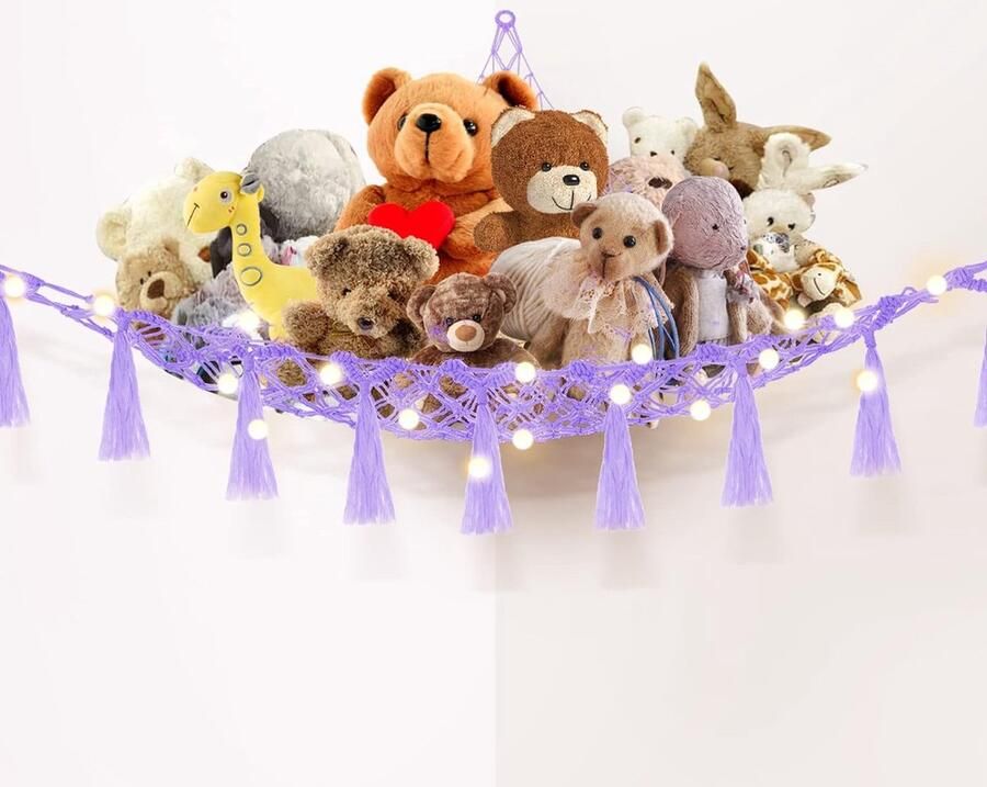 Speelgoed opbergen knuffeldier opbergen net hangend speelgoed organizer kinderkamer knuffeldier opslag speelgoed hangmat voor knuffeldieren teddy hoekspeelgoed net voor slaapkamer