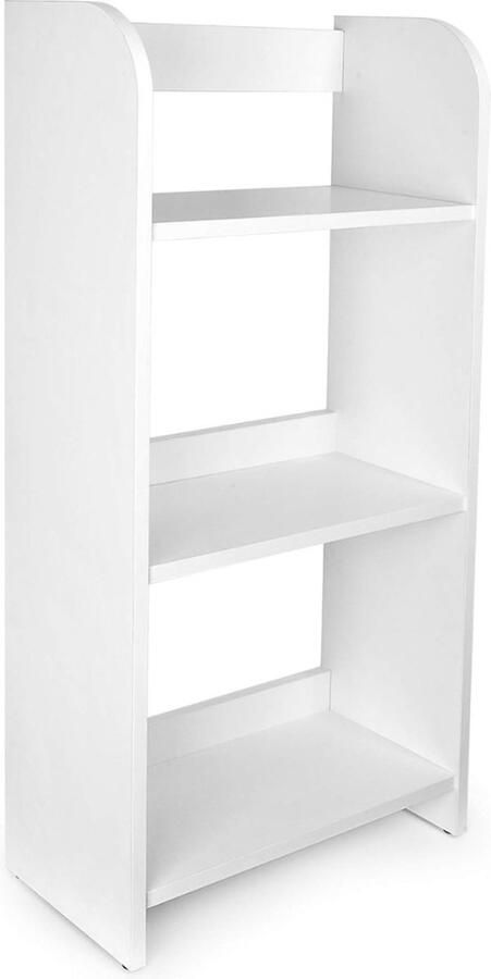 Speelgoedkast Opbergkast Kinderen Boekenkast Kind Opberger 50x25x102 Cm Wit