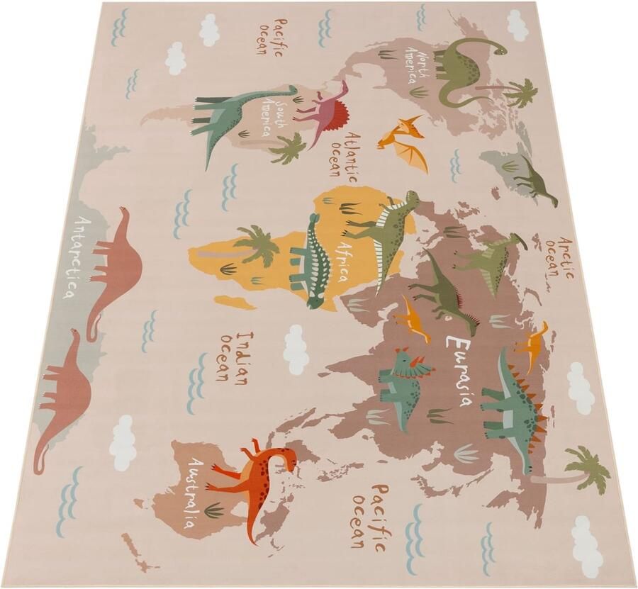 Speelmat Mat voor kinderen-Stad Stratenontwerp-Duurzaam en gemakkelijk schoon te maken-zacht kort pile-Creatief kinderkamer tapijt