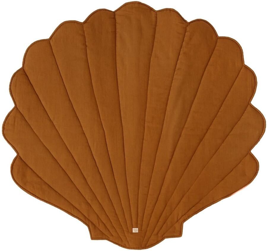 Speelmat van biologisch katoen en linnen Karamel