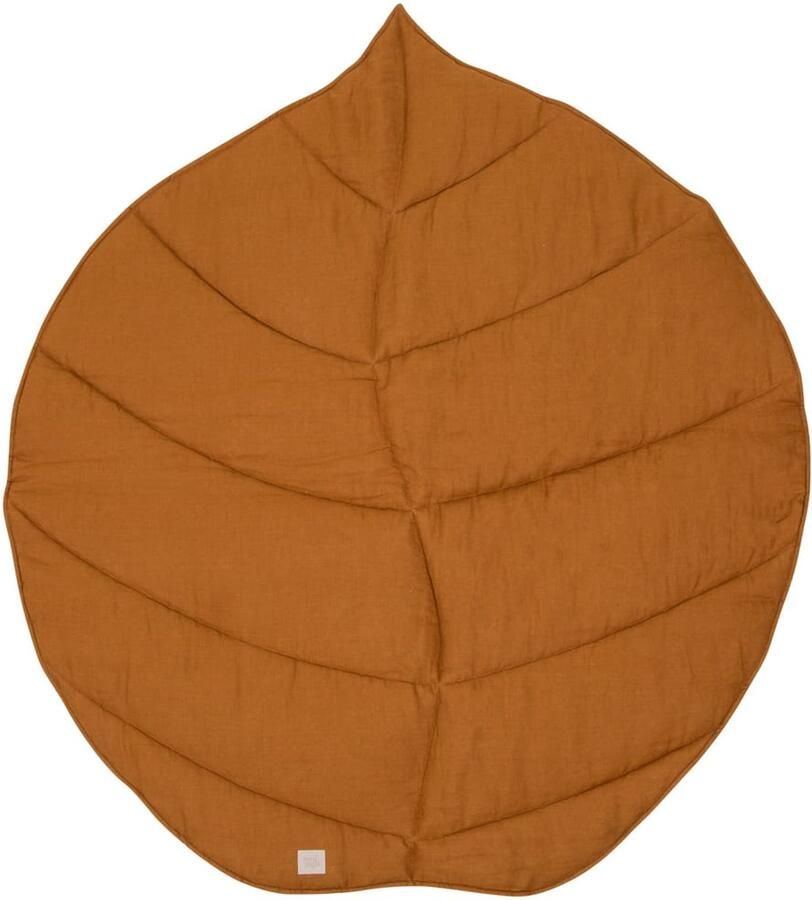 Speelmat van biologisch katoen en linnen Karamel