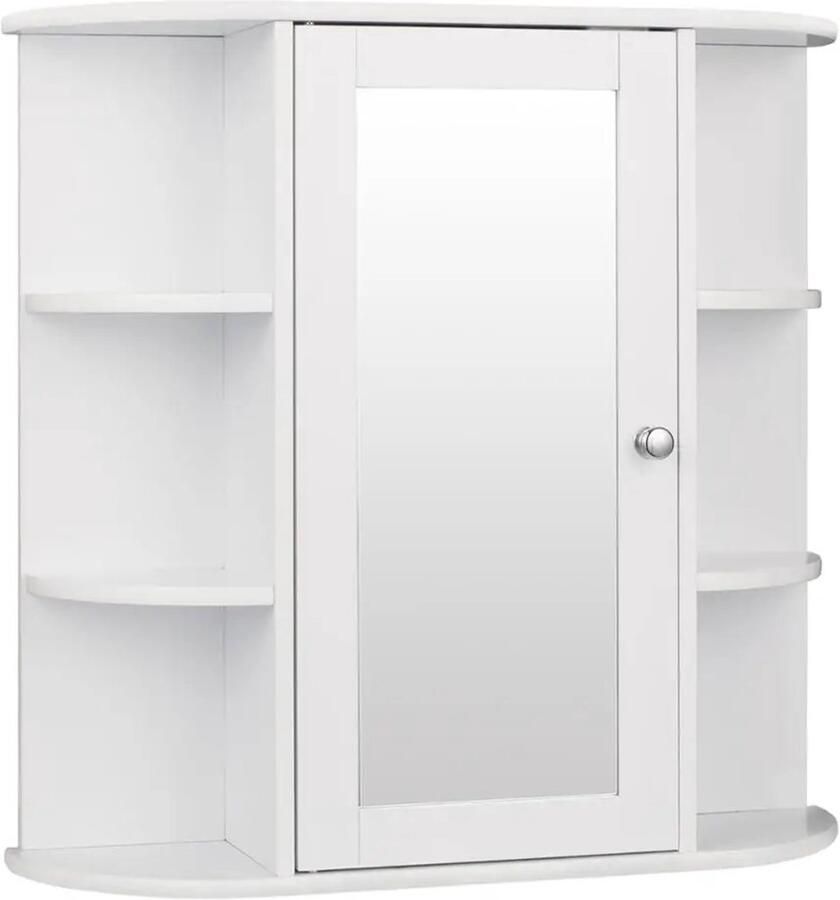 Spiegelkast Badkamer Badkamerkast Badkamermeubel Met Spiegel Opbergruimte Wit