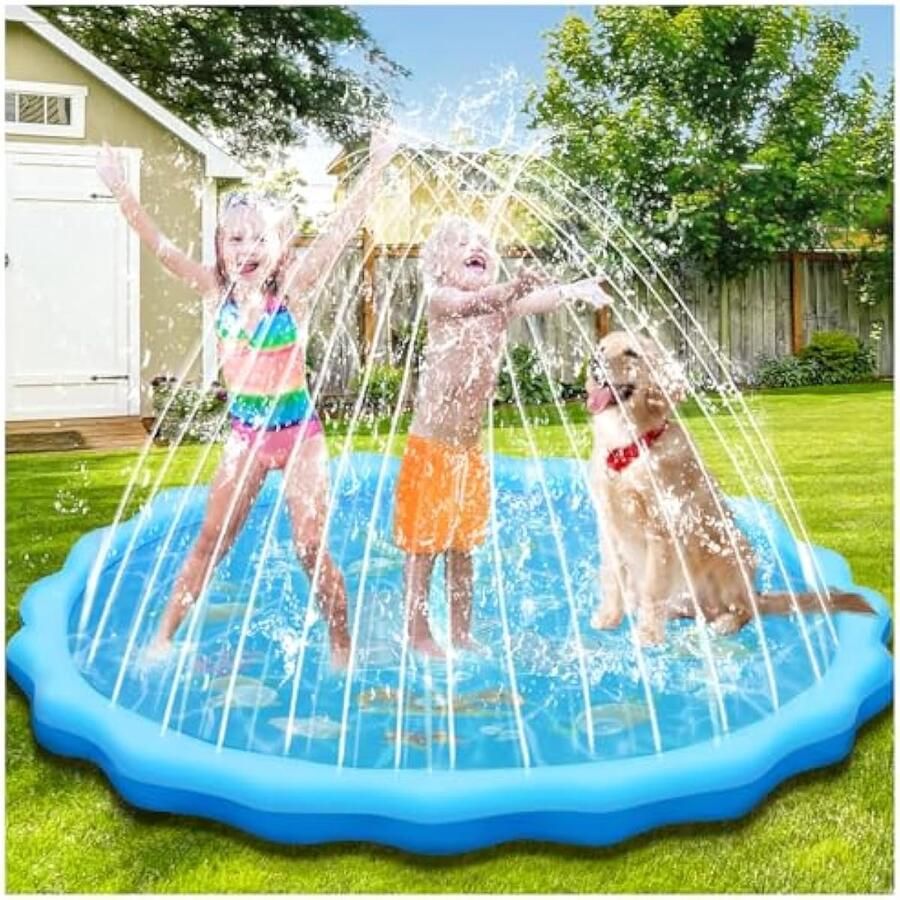 Splash Pad Tappetino gioco aquatico gioco voor neonati Bambini Cani en animali domestici