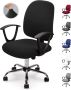 Split Bureaustoelhoes Universele bureaustoelhoes Computer Stoelhoes Elastische Stoelhoezen Afneembare Wasbare Stoelhoezen voor Bureaustoelen computer Stoel Draaistoel(Geen Stoelen-2 Stks Zwart) - Thumbnail 2