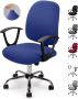Split Bureaustoelhoes Universele bureaustoelhoes Computer Stoelhoes Elastische Stoelhoezen Afneembare Wasbare Stoelhoezen voor Bureaustoelen computer Stoel Draaistoel(Geen Stoelen-2 Stks Zwart) - Thumbnail 1