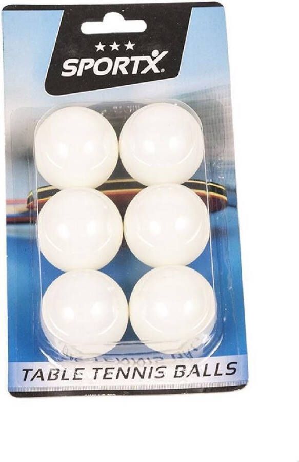 SportX Tafeltennisballen 4 cm 6 Stuks Wit