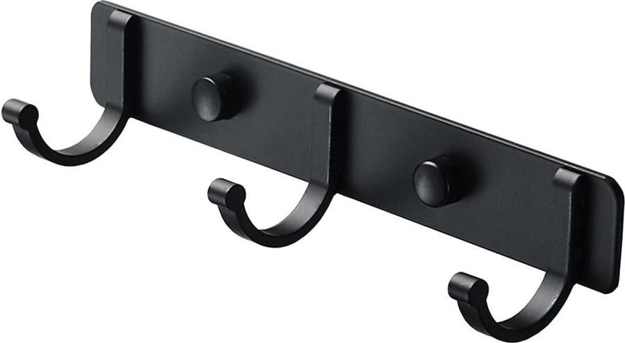 Spotcact Wandgemonteerde Kapstokken Handdoekenrek 768 x 150 Modern Zwart Voor Kleding Entree Badkamer Slaapkamer kapstok hangend met plank