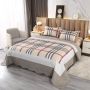 Sprei 240 x 220 cm + 50 x 70 cm x 2 kussenslopen voor tweepersoonsbed bedsprei van polyester plaid ruitpatroon quilt Britse stijl - Thumbnail 1