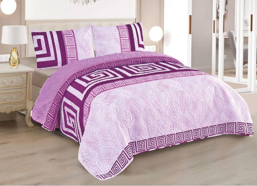 Sprei Bed Omkeerbaar voor lente en zomer + 1 kussensloop 50 x 70 cm Sprei Gewatteerd dekbed Lichtgewicht spreien Dun (180 x 260 cm)