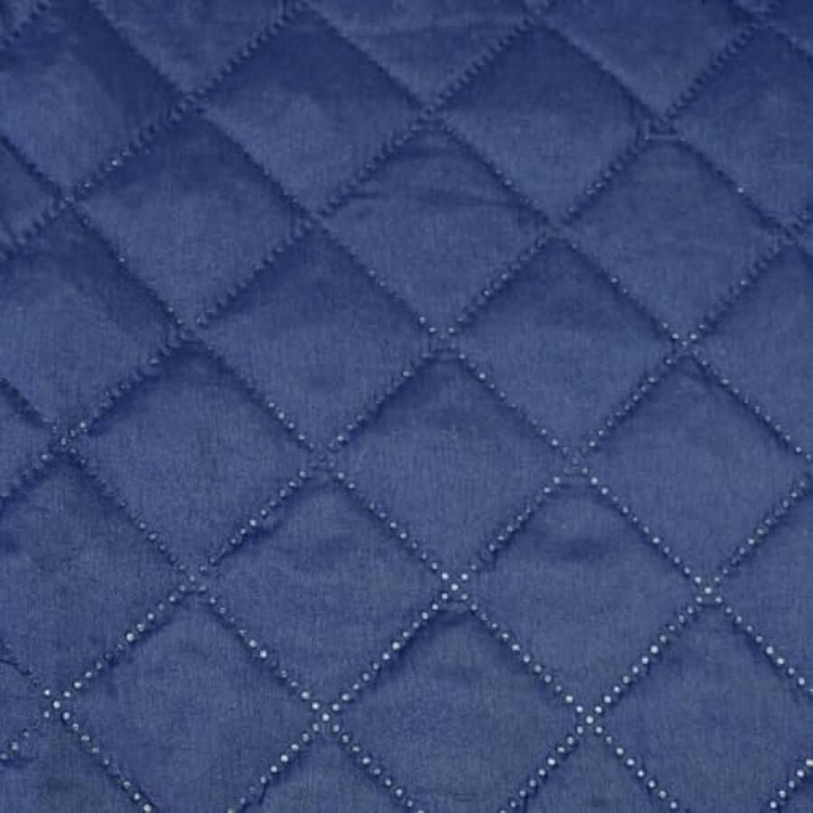 Sprei patchworkdeken Mellow Blue in vintage design eenpersoonsbed bedsprei in patchwork-stijl 140 x 210 cm