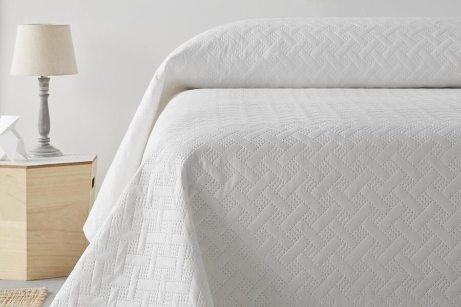 Sprei voor 90 cm bed lente zomer 180 x 260 cm wit