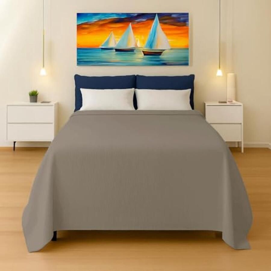 Sprei voor tweepersoonsbed Handgemaakte katoenen jacquard deken Hypoallergeen en multifunctioneel