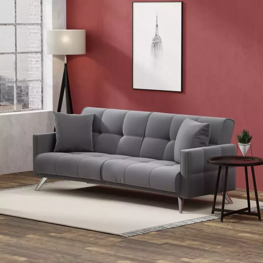 Eurobeds Springcrest Sofabed Barcelona Antraciet 200x80x77 cm