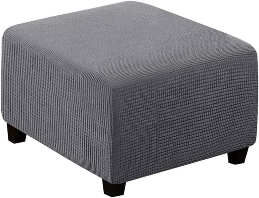 Square Bean Bag Elastic for Footstool and Stool Square Footrest Grey