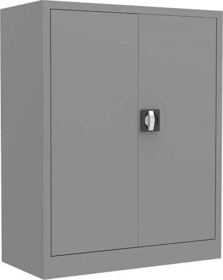Merkloos hui Square Draaideurkast 100x80x38cm met 2 legborden RAL9006