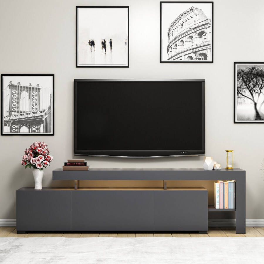 Staand Elegant TV-meubel Antraciet Modern 162x35x53 cm
