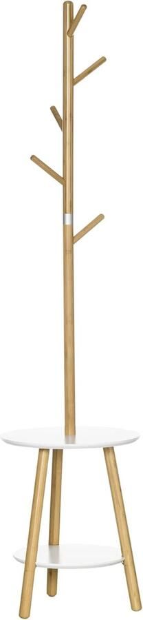 Staande kapstok met 5 haken en bijzettafel Ideaal voor jassen en hoeden 171 cm hoog