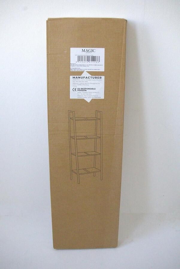 Staand rek verticaal boekenkast boekenrek multifunctionele boekenkast voor woonkamer keuken badkamer kantoor opbergkast met 4 planken