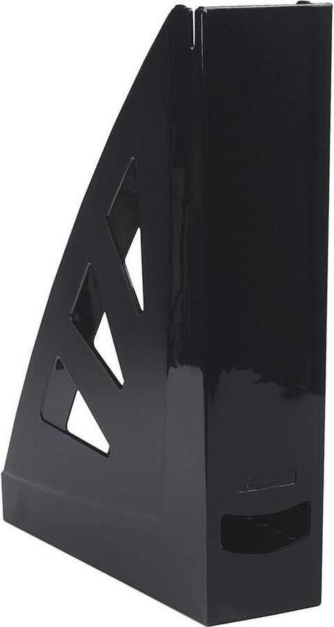 Staande Tijdschriften Houder A4 Formaat Zwart 10 Stuks Hard Plastic Opengewerkt Design Bureau Organizer 21215521-05 tijdschriftenhouder wand