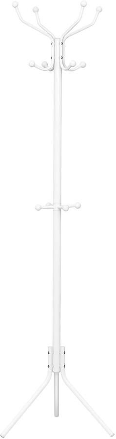 Stabiele Kapstok met 12 Haken Wit Metalen Kledingstandaard 45 x 173 x 40 cm