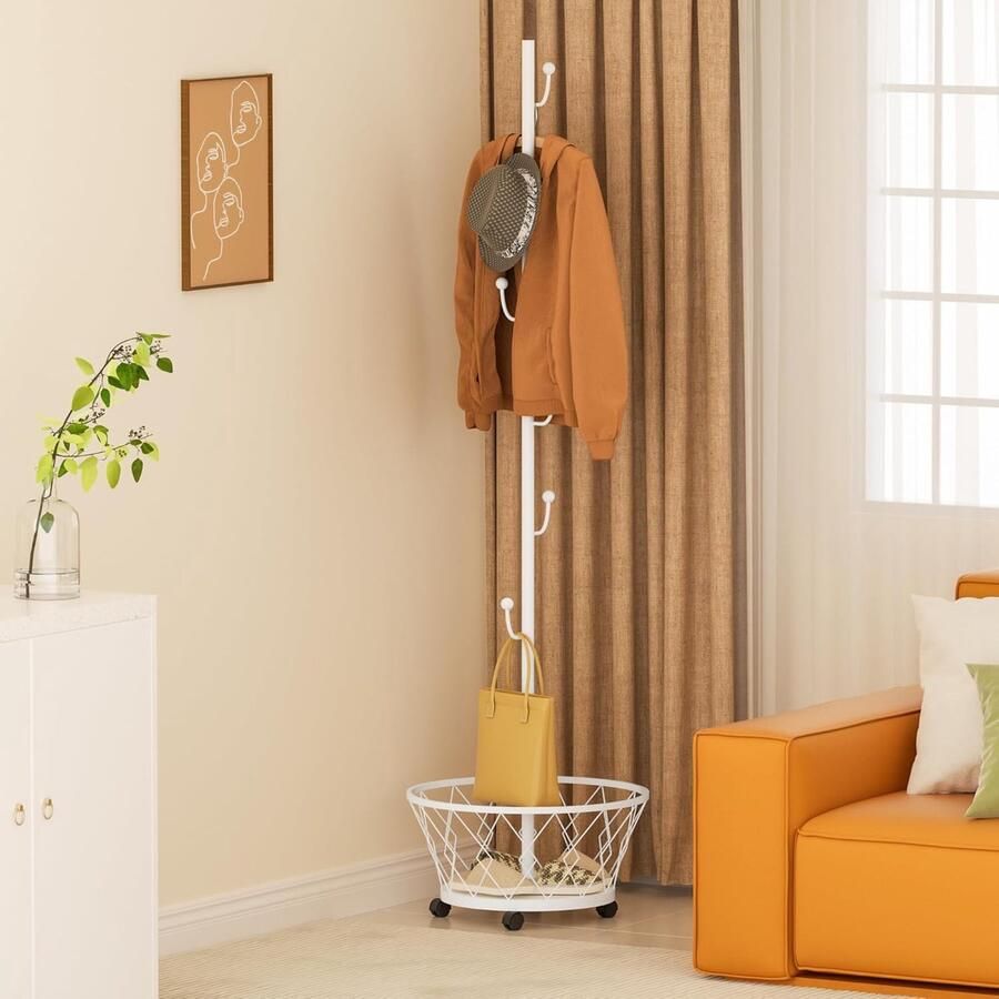 Stabiele metalen kapstok ideaal voor jassen en tassen 6 haken