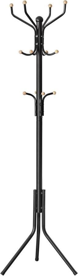 Wardrobe file stable metal coat rack height approx. 182 cm black RCR19B